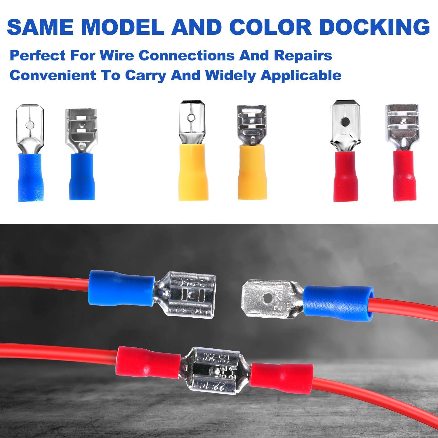280PCS Insulated Wire Crimping Connector Kit - Ring, Fork, Shovel & Butt Terminals for Secure Electrical Connections | Perfect for Automotive, Home Wiring & DIY Electronics Projects