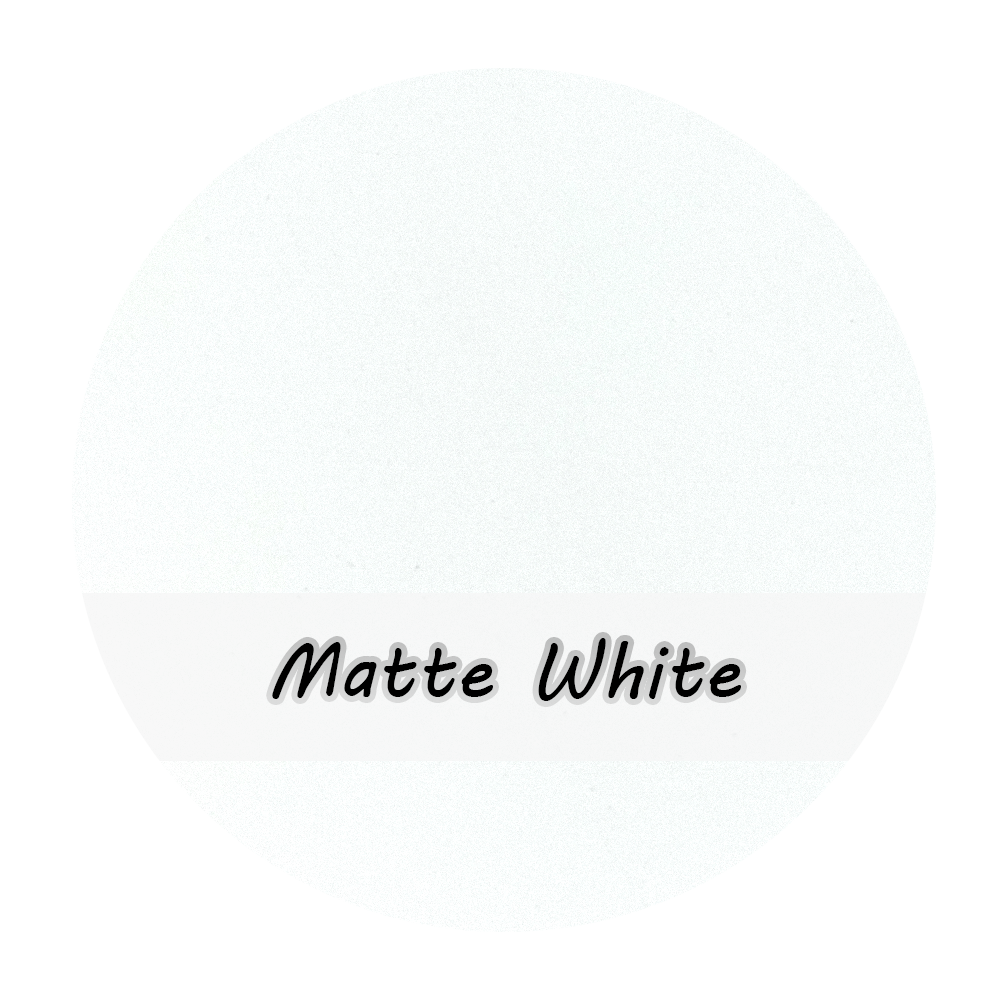 Matte White Stainless Steel Paint Finish Sample for Range Hoods - Perfect for Kitchen Remodeling & Appliance Color Matching