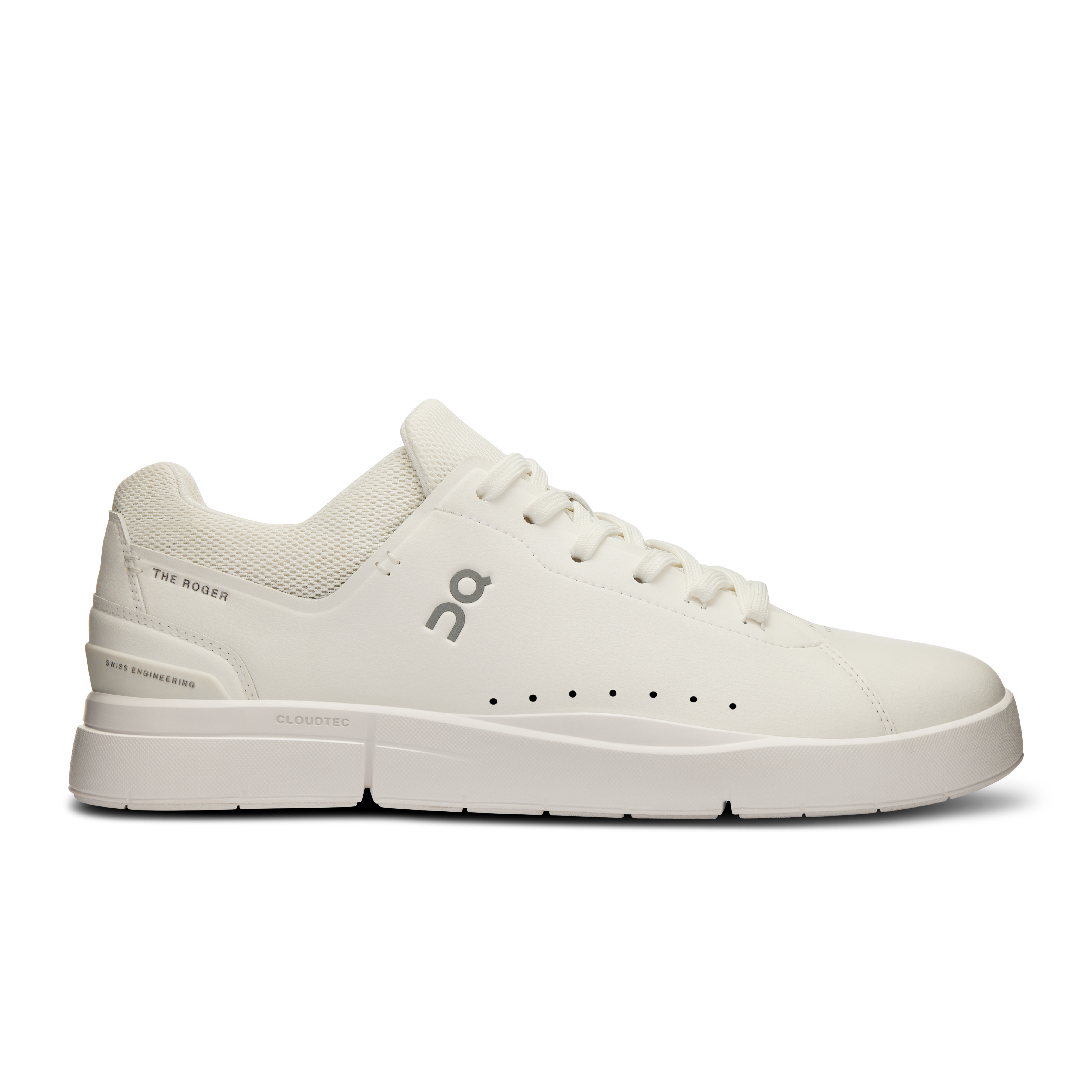 Men's On The Roger Advantage 2 Tennis Shoes - All White Sneakers Size 8.5 D Medium - Perfect for Casual Wear, Gym & Court Sports