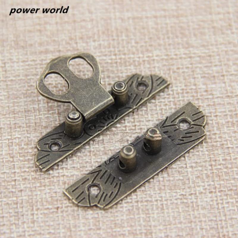 Chinese Style Alloy Jewelry Box Lock - Small Square Solid Wood Case with Buckle Clasp, Padlock & Button Catch - Perfect for Jewelry Storage, Gift Boxes & Keepsake Protection