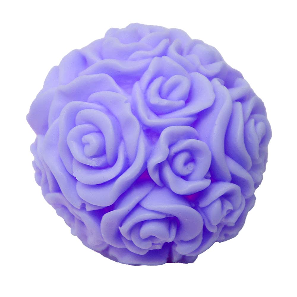 3D Rose Ball Candle Mold - Silicone Flower Mould for DIY Candle Making, Handmade Soap & Polymer Clay Crafts - Perfect for Wedding Decor, Home Fragrance & Gift Making
