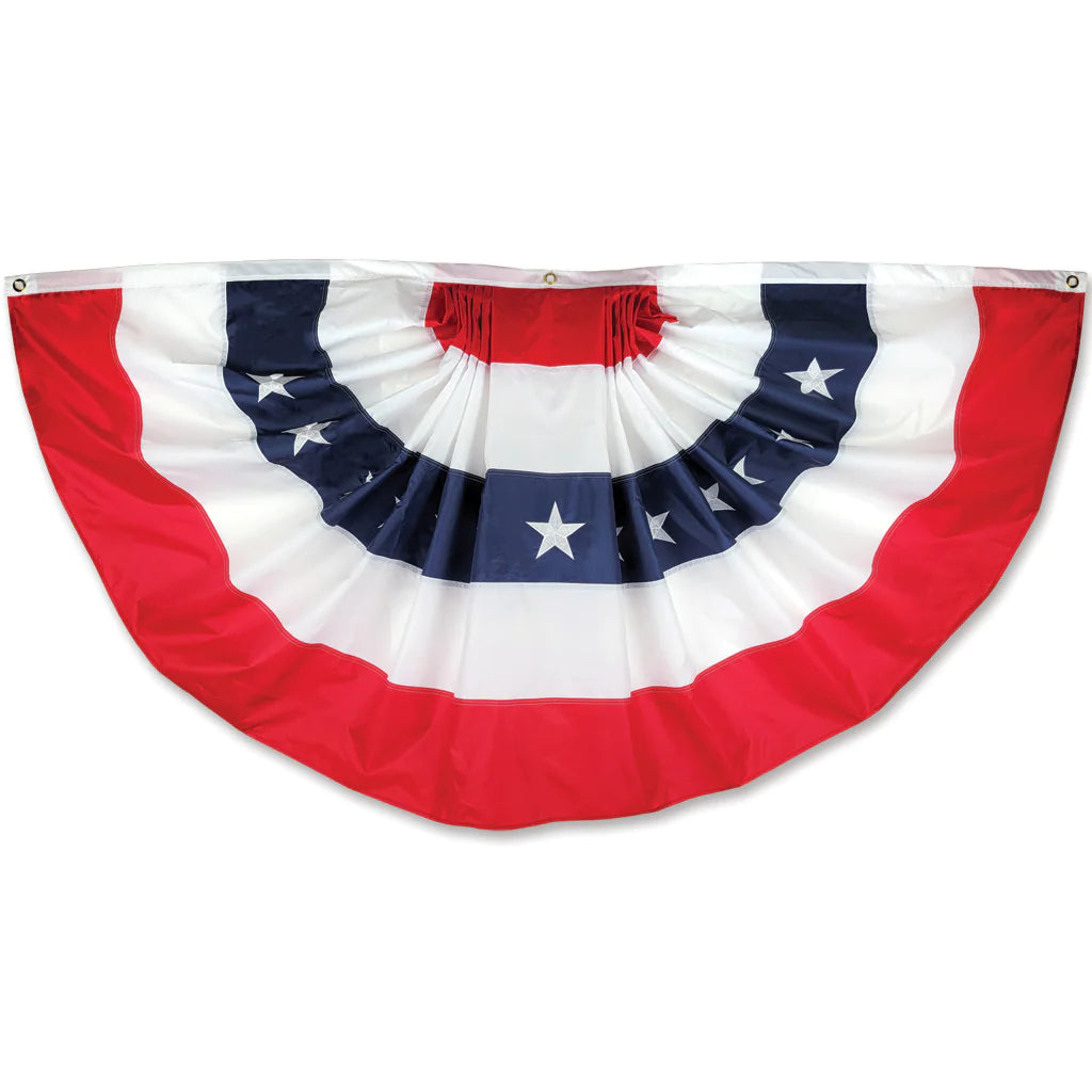 72 Inch Patriotic Bunting - American Flag Decorations for 4th of July, Memorial Day & Outdoor Party Decor