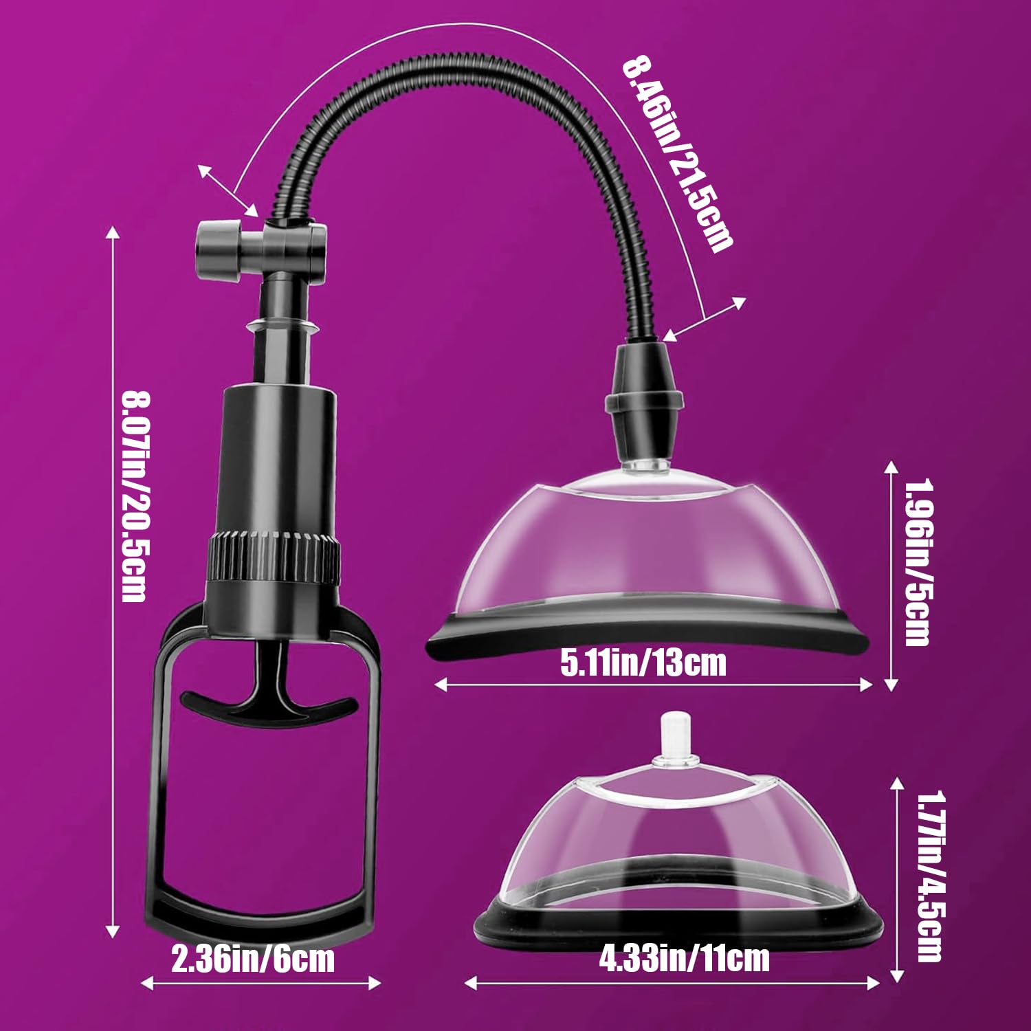 Premium Clitoral Pump for Women - 2 Suction Cup Set for Enhanced Pleasure & Sensation | Adult Sex Toy for Couples Play & Solo Stimulation | Perfect for Spicing Up Intimate Moments & Exploring New Sensations