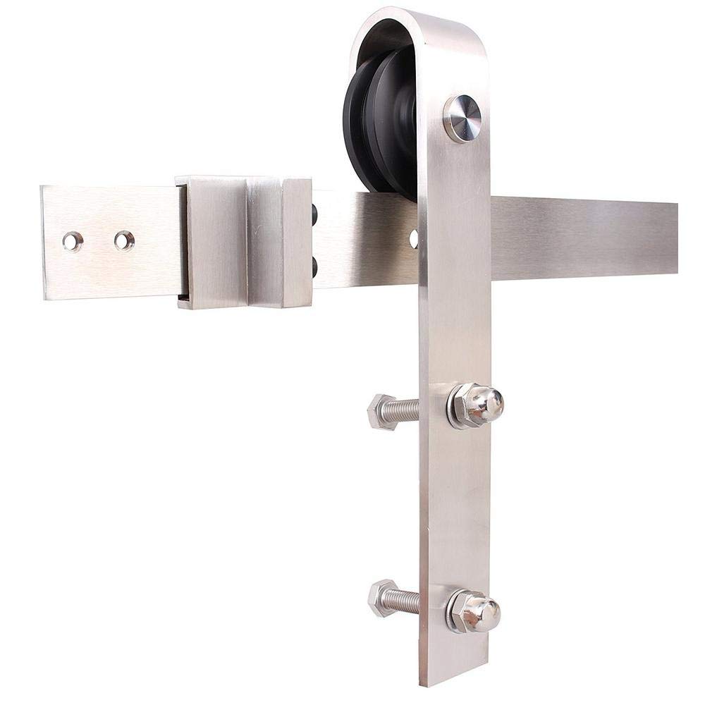 TMS Paneled Wood Colonial Maple Stained K Series DIY Barn Door with Sliding Hardware Kit - 84