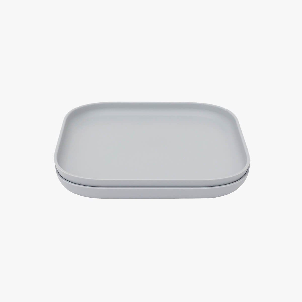 Ezpz Basics Mealtime Plate Set - 2 Pack Non-Slip Silicone Baby Plates for Toddlers | Perfect for High Chairs, Travel & Mess-Free Feeding
