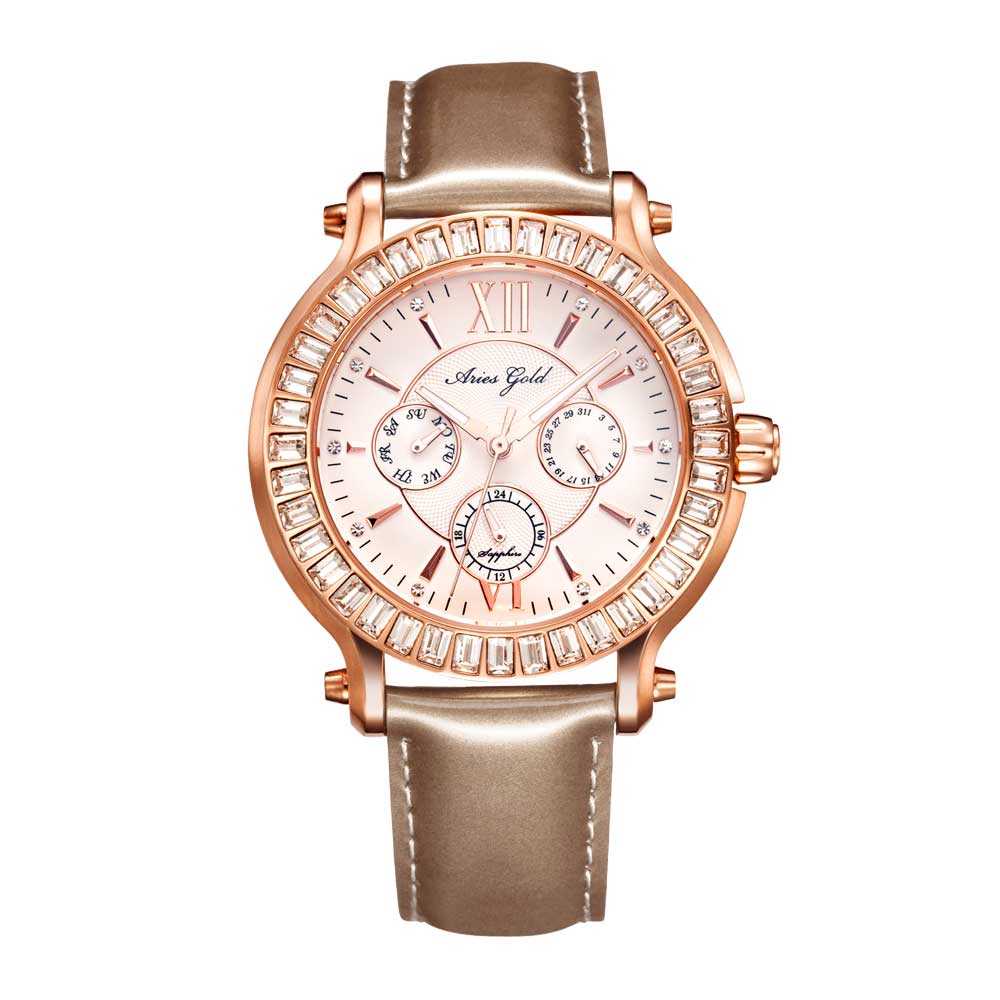 Aries Gold Enchant L 1159 RG W - Elegant Rose Gold Jewelry for Women, Perfect for Parties, Weddings & Special Occasions