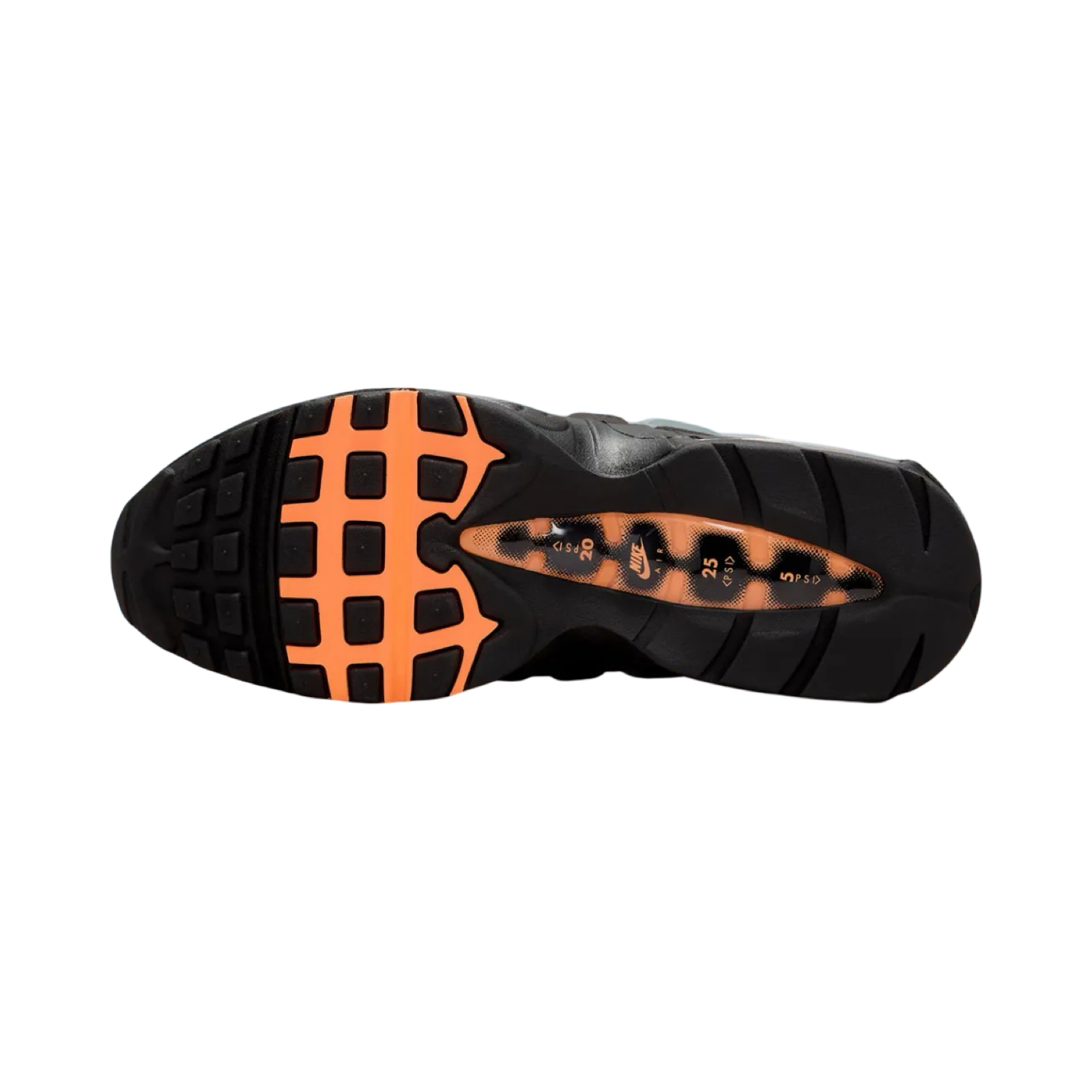 Nike Air Max 95 OG Sneakers - Black & Bright Mandarin Colorway - Men's Running Shoes for Casual Wear & Gym Workouts