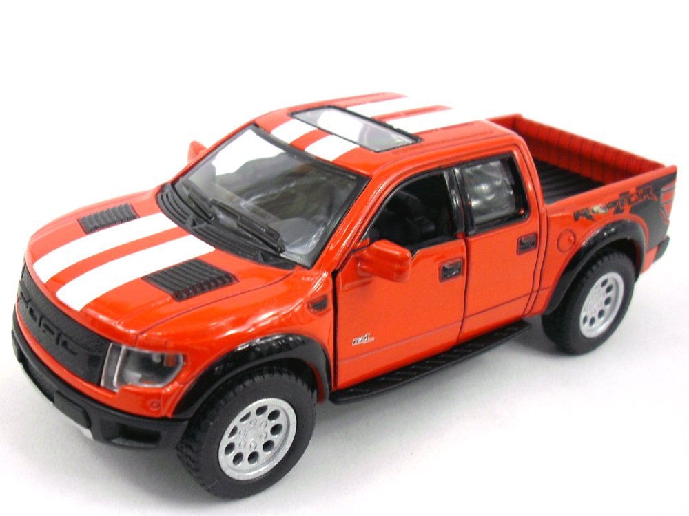1/46 Scale Diecast Metal Ford F-150 SVT Raptor Model Car - Red | Collectible Toy for Car Enthusiasts & Perfect Gift for Office Desk Display