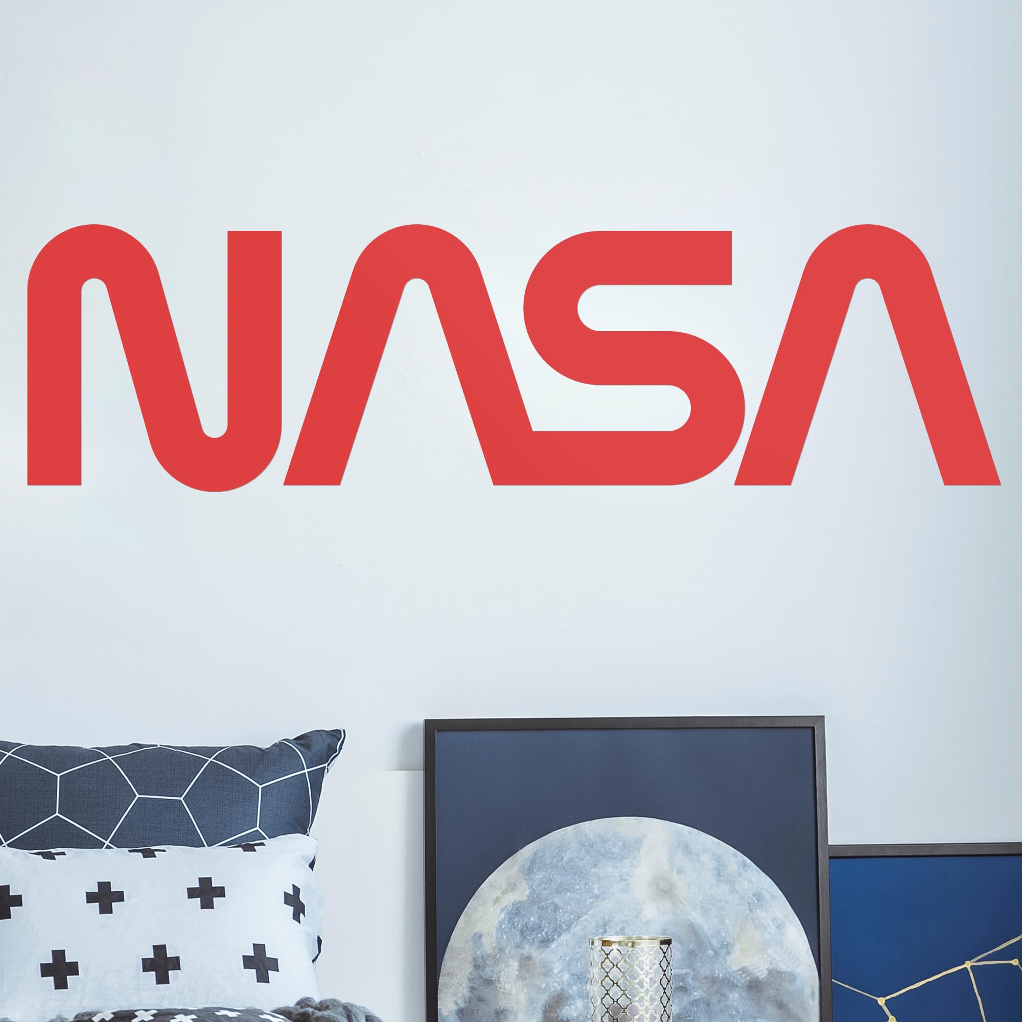 NASA Logo Wall Art for Boys Room - Space Themed Bedroom Decor - Perfect Gift for Kids & Teens (30