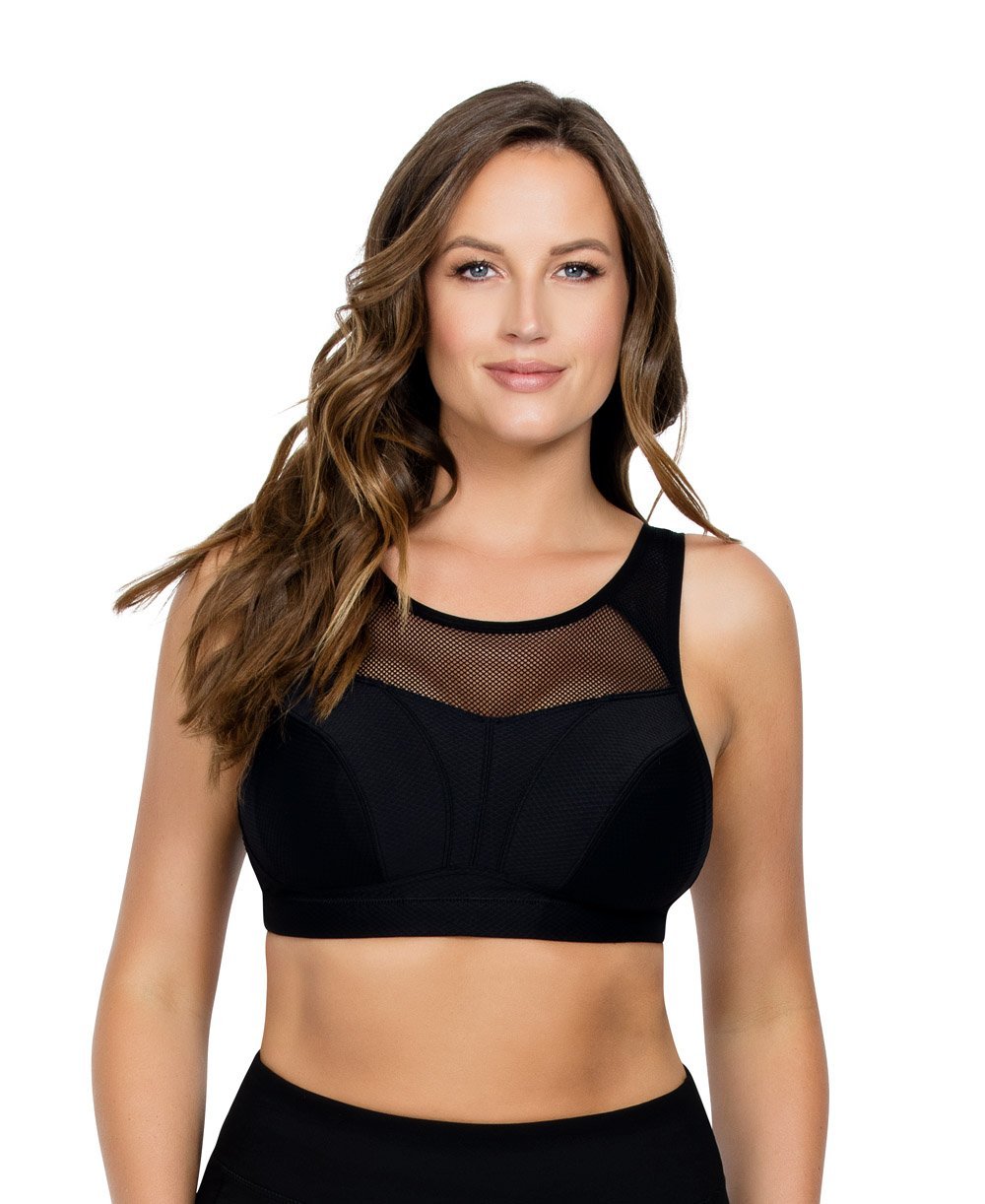Wire-Free Low Impact Sports Bra for Women - Parfait Breeze Comfortable Yoga & Workout Bra in Black | Perfect for Yoga, Gym, Running & Everyday Wear