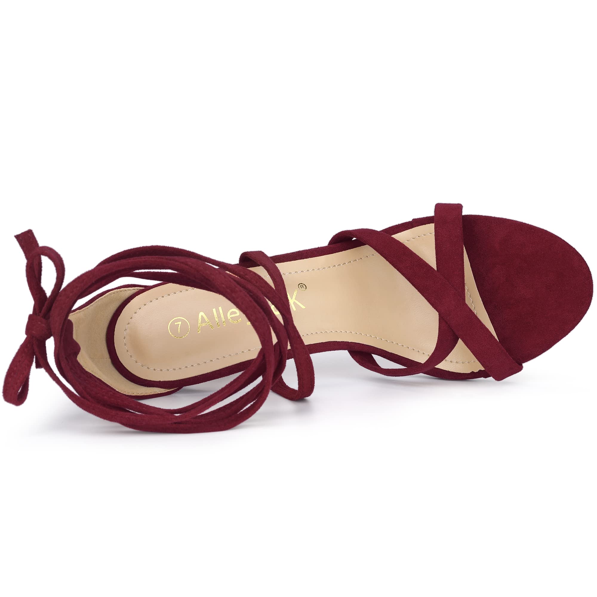 Allegra K Women's Lace Up Stiletto High Heel Sandals - Sexy Open Toe Party Shoes for Weddings, Prom & Evening Events
