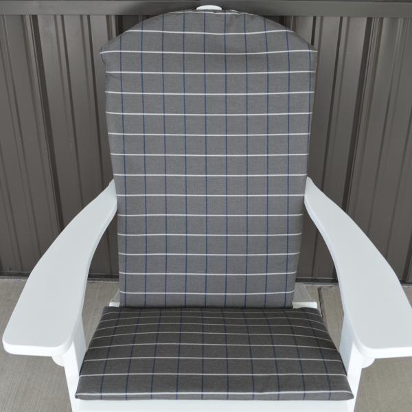 Premium Full Adirondack Chair Cushion Set - Waterproof Outdoor Patio Furniture Cushions with Ties - Comfortable Seat & Back Cushions for Garden, Deck, Poolside Relaxation