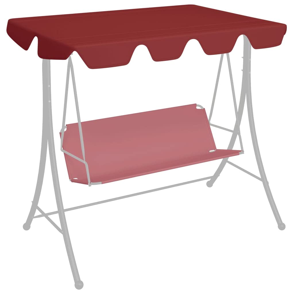 Outdoor Patio Swing Canopy Replacement Top Cover - Wine Red 74