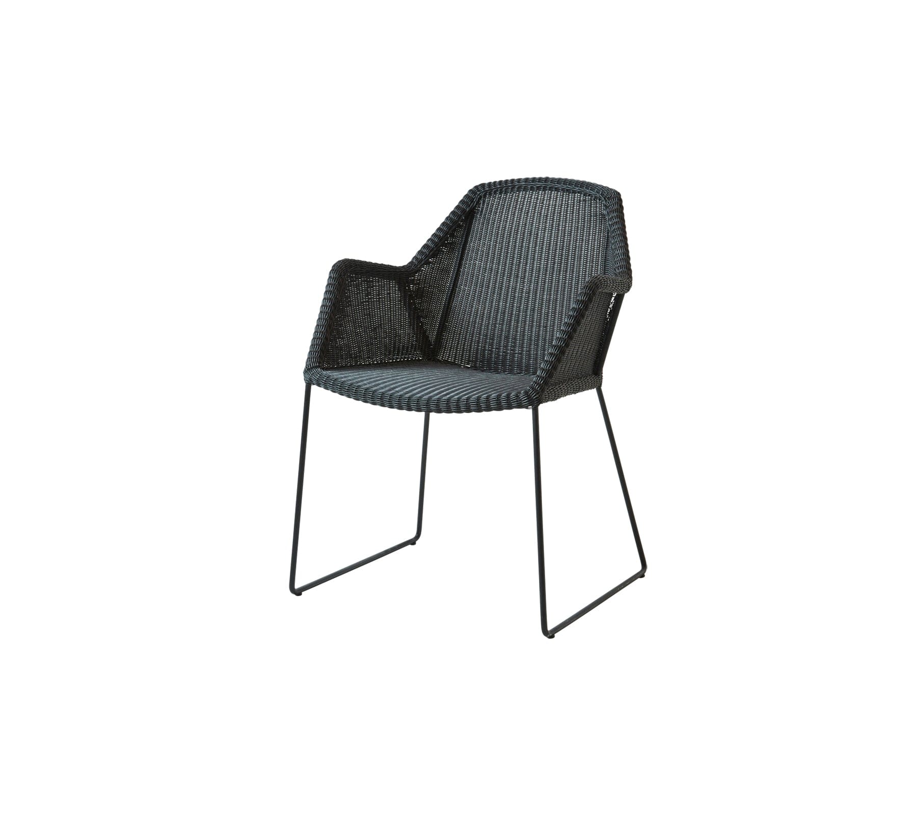 Breeze Outdoor Dining Weave Chairs Set of 2 - Lightweight Patio Furniture for Backyard, Poolside & Garden - Weather-Resistant Wicker Dining Chairs with Cushions