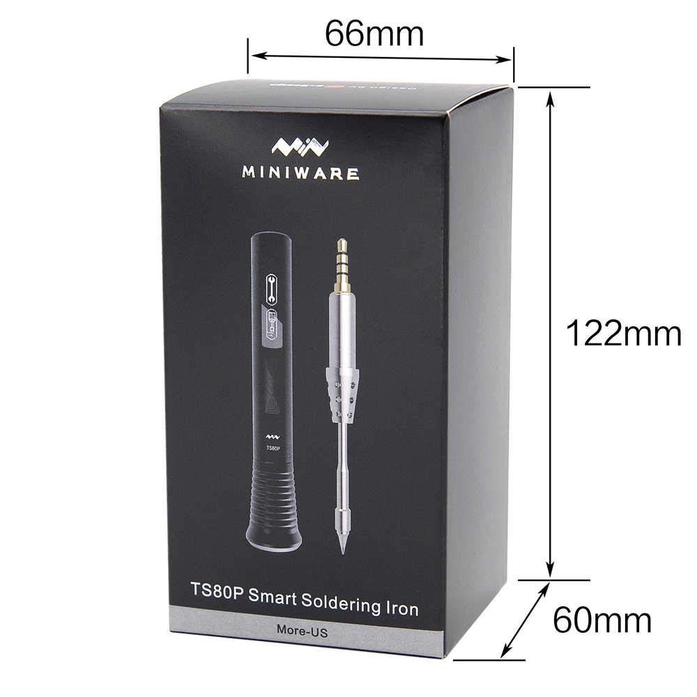 TS80P Smart Mini Portable Soldering Iron Station Kit - 572℉ Fast Heating, USB-C PD Power, Digital OLED Display | Perfect for Electronics Repair, DIY Projects & Hobbyists