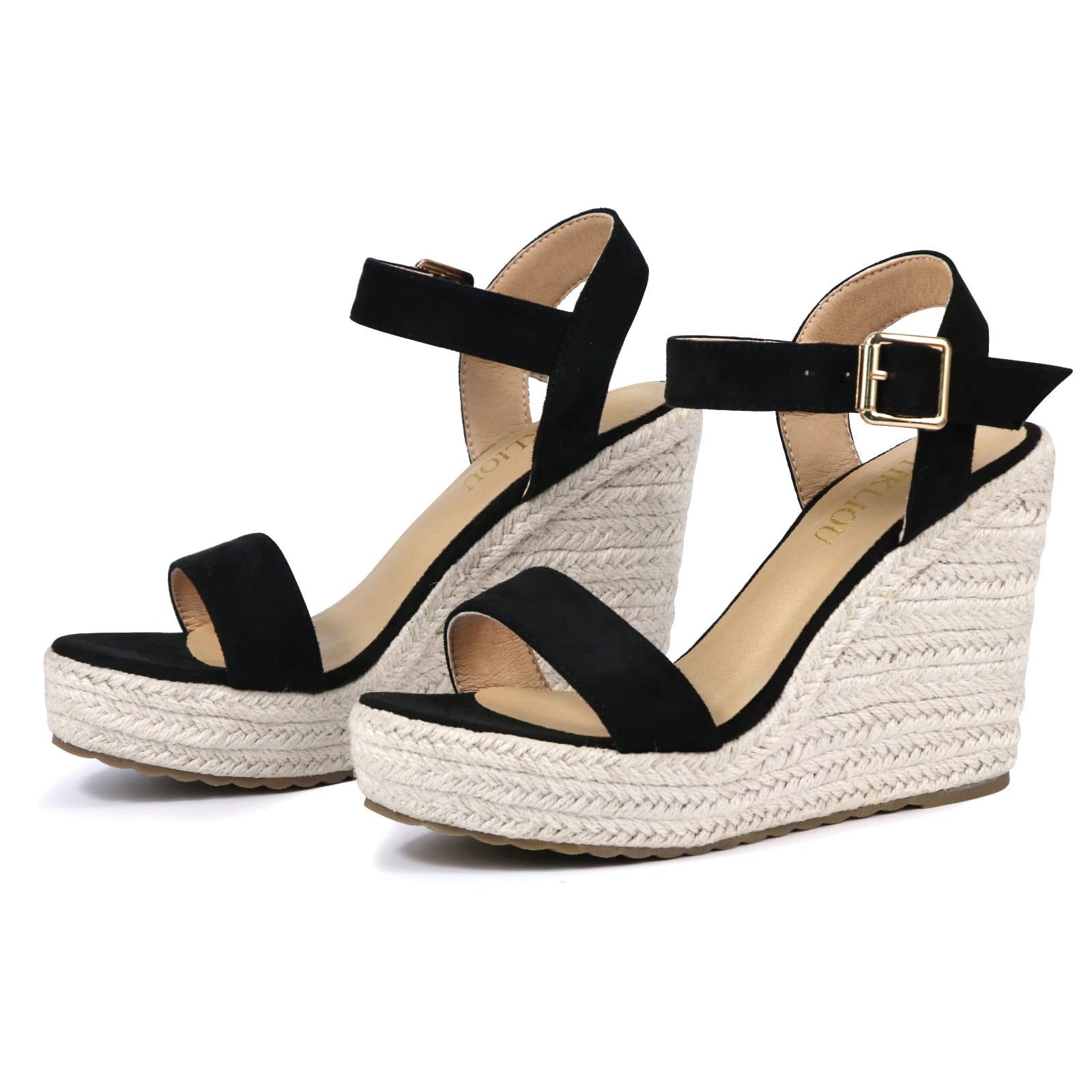 UTIKLIOU Women's Platform Wedge Sandals - Open Toe Summer Casual Shoes with Wedge Heel for Beach, Vacation & Everyday Wear