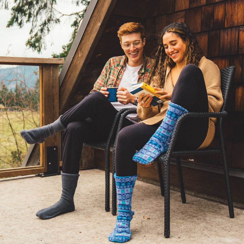 Versafit® Fleece Socks for Men & Women - Ultra Soft Thermal Winter Socks with Non-Slip Grip - Perfect for Cold Weather, Hiking, and Indoor Comfort