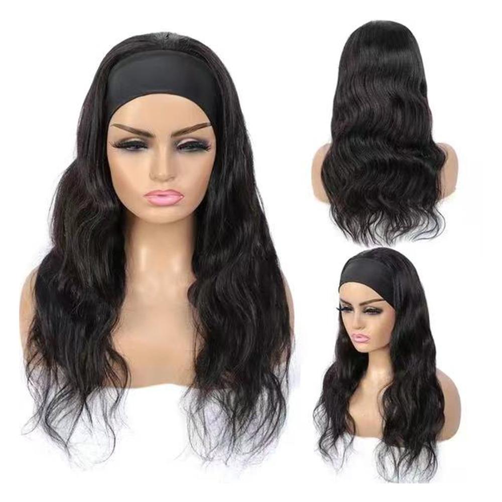 Body Wave Glueless Headband Wig - Natural Black 180% Density Human Hair - Perfect for Daily Wear, Parties & Protective Styling