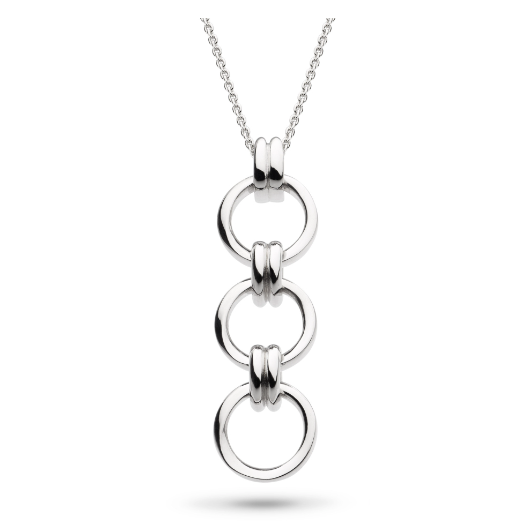 Bevel Unity Trio Necklace - Sterling Silver Pendant for Women, Minimalist Layering Jewelry - Perfect for Everyday Wear, Gifts & Special Occasions