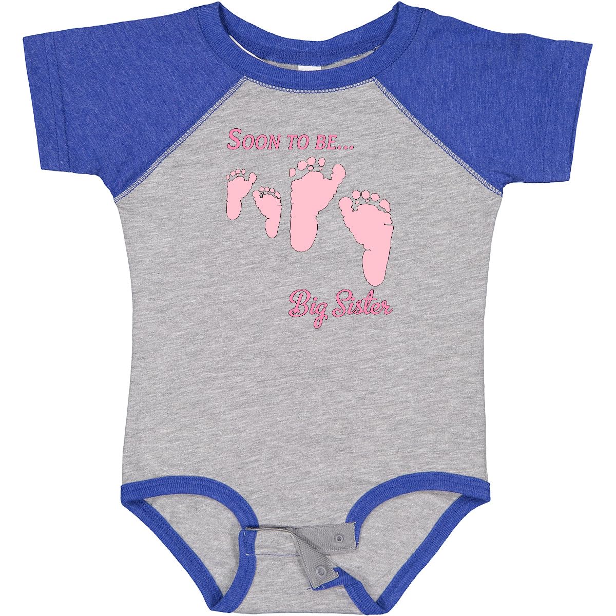 Inktastic Soon To Be Big Sister Baby Bodysuit - Cute & Comfortable Newborn Onesie for Sibling Announcement - Perfect for Pregnancy Reveal, Baby Shower Gift & Newborn Photos