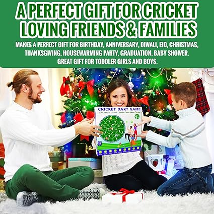 Cricbaby Cricket Dart Game Set - Professional Steel Tip Darts for Indoor & Outdoor Sports, Fun Party Games for Adults & Kids - Perfect for Backyard, Pub, and Family Gatherings