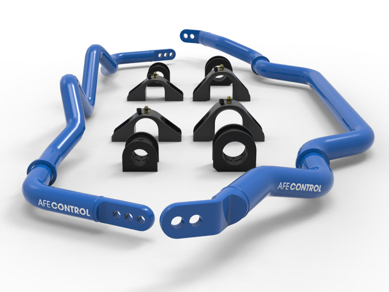 aFe 16-21 Infiniti Q50 Q60 3.0L TT Front & Rear Sway Bar Kit - Blue Performance Upgrade for Better Handling & Cornering | Perfect for Street Racing & Track Days