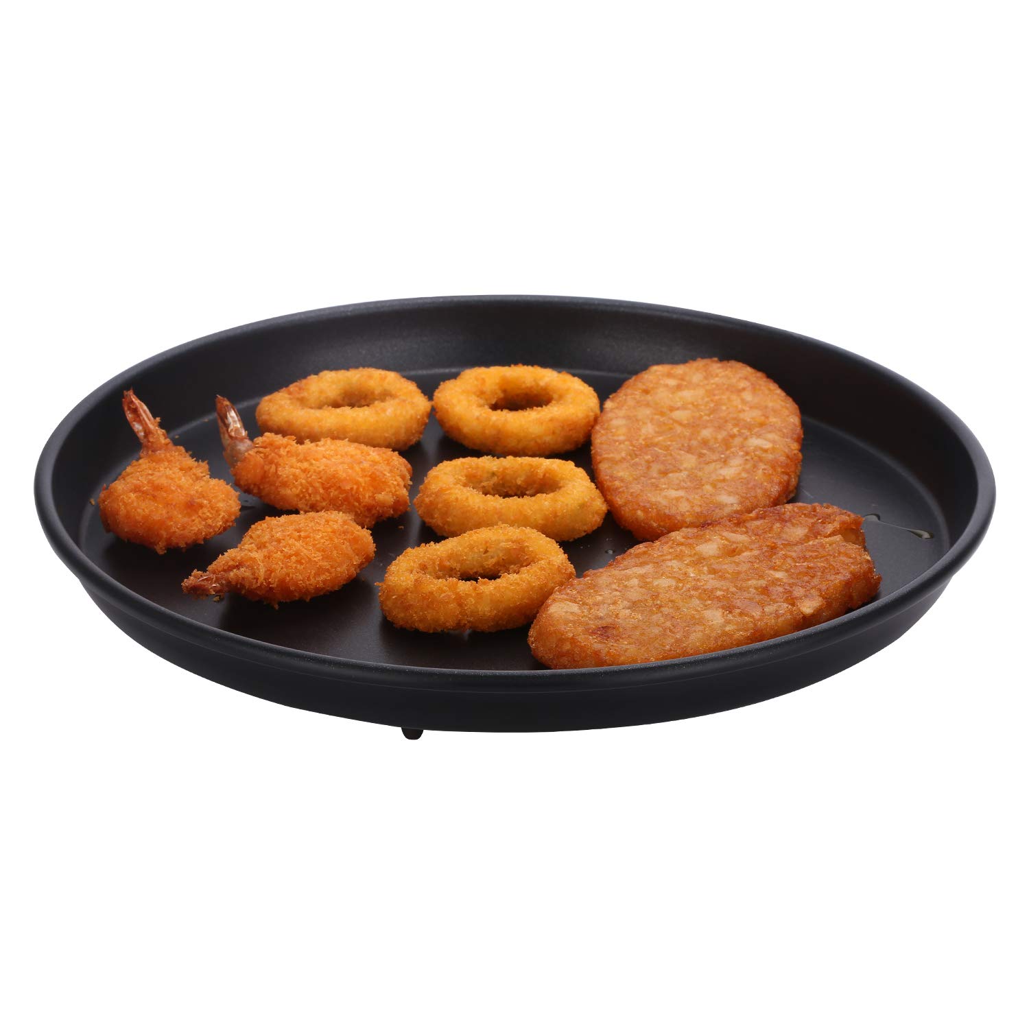 **MACONEE 12-Inch Universal Microwave Crisper Pan - Non-Stick Microwave Cookware for Reheating Pizza, Chicken Nuggets & French Toast - Crispy Plate Fry Pan for Perfectly Crispy Results - Ideal for Quick Meals, Snacks & Leftovers**