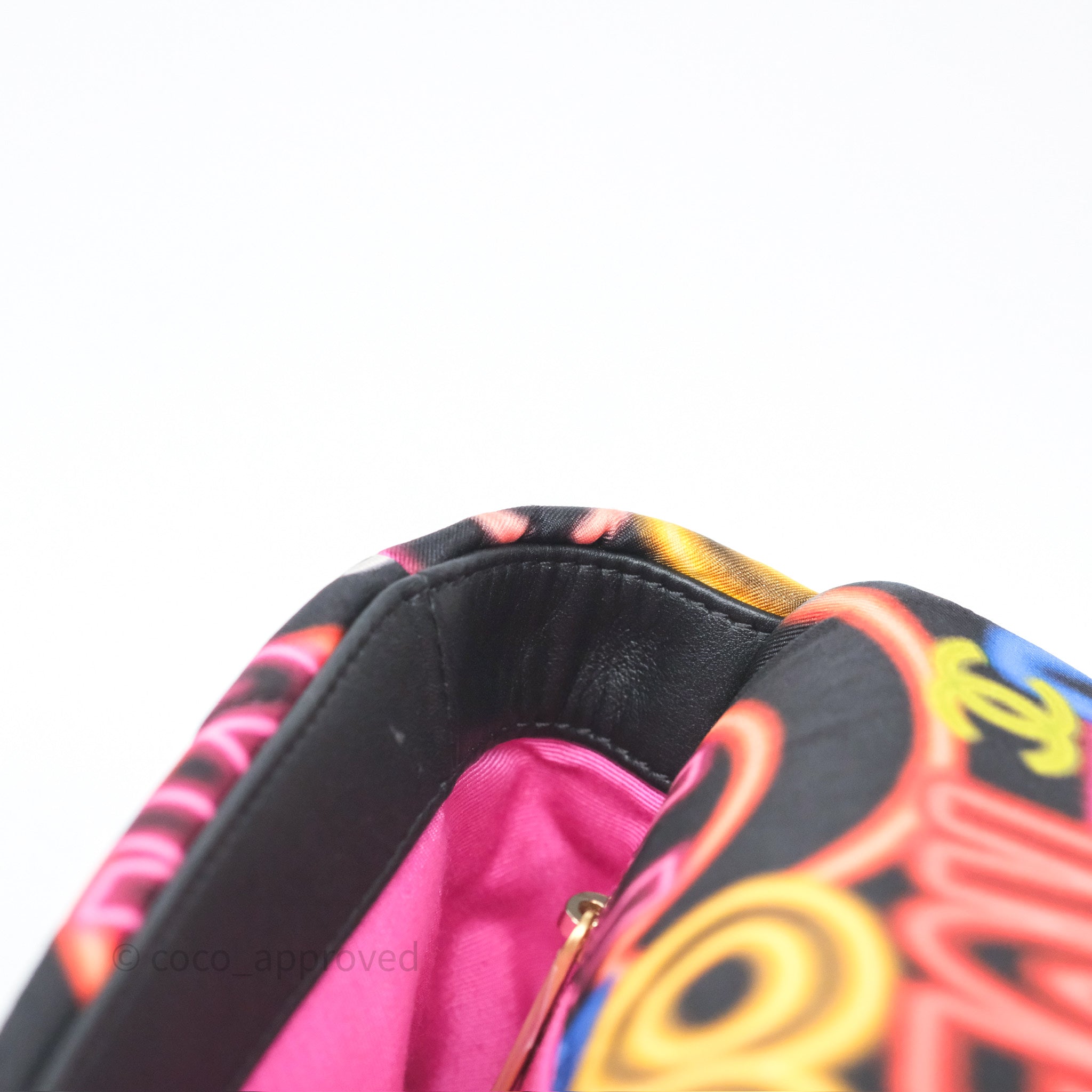 Chanel 19 Small Handbag Black Multicolor Fabric Printed Mixed Hardware - Luxury Designer Crossbody Bag for Women, Perfect for Date Night & Evening Events