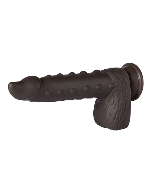 Alger 8 Inch Thrusting Dildo - Realistic Black Silicone Adult Toy for Men & Women - Perfect for Solo Play, Couples & BDSM Scenes