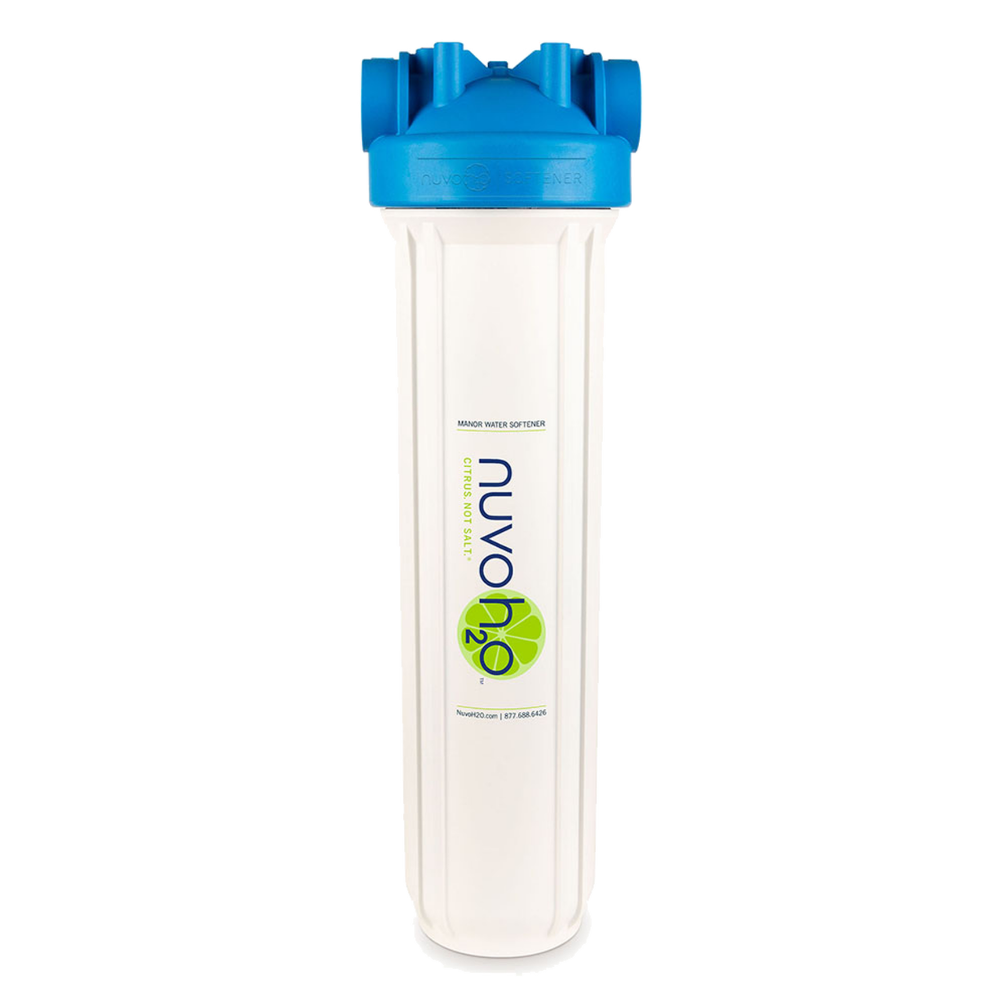 NuvoH2O Manor Water Softener System - Salt-Free Hard Water Treatment for Home, Whole House Water Softening Solution | Perfect for Laundry, Showering & Protecting Appliances