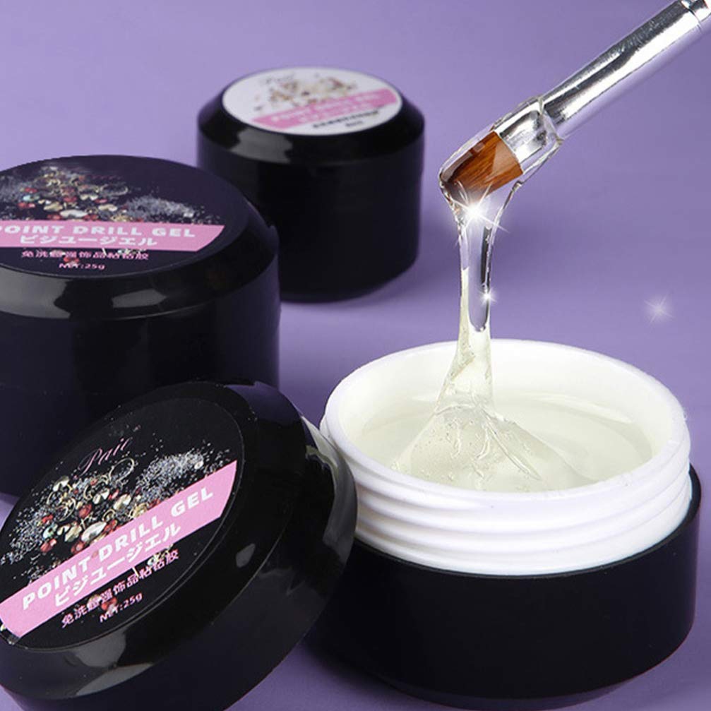 Minkissy 1pc Disposable Nail Art Glue - Strong Adhesive for DIY Gel Nails, Rhinestones & Nail Decorations | Quick-Dry Nail Glue Liquid for Manicure, Shaping & Point Drill | Perfect for Salon, Home Use & Nail Art Enthusiasts