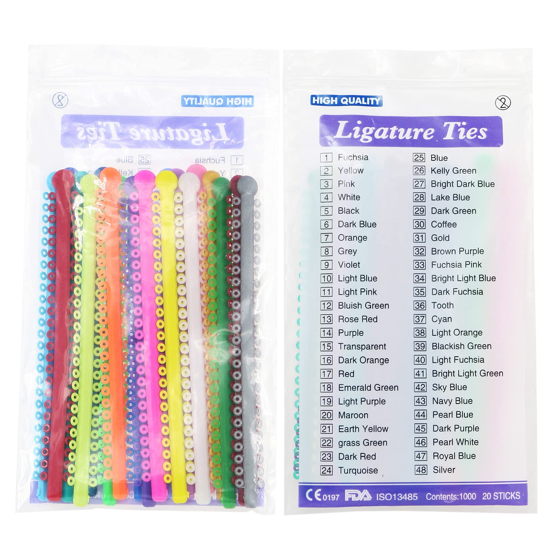 1000Pcs Dental Orthodontic Practice Teeth Model with Elastic Rubber Bands - Mixed Colors for Braces & Orthodontic Training - Perfect for Dentists, Students & DIY Teeth Alignment