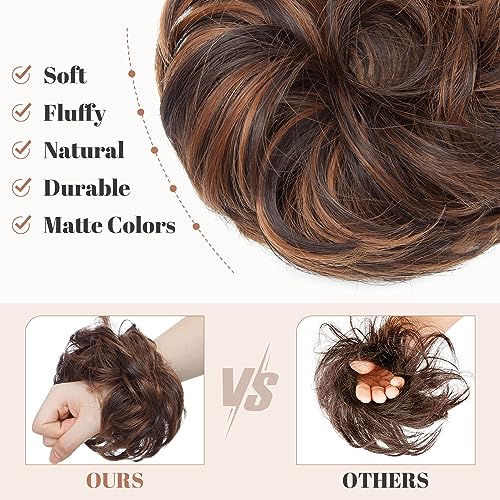 Messy Bun Hair Piece for Women - Synthetic Hair Extensions for Quick & Easy Updos - Perfect for Weddings, Parties & Everyday Styling