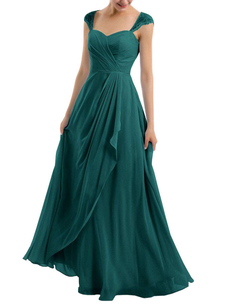 ISABUFEI Elegant Chiffon Bridesmaid Dress - Long Formal Evening Gown for Women, Perfect for Weddings, Proms & Special Occasions