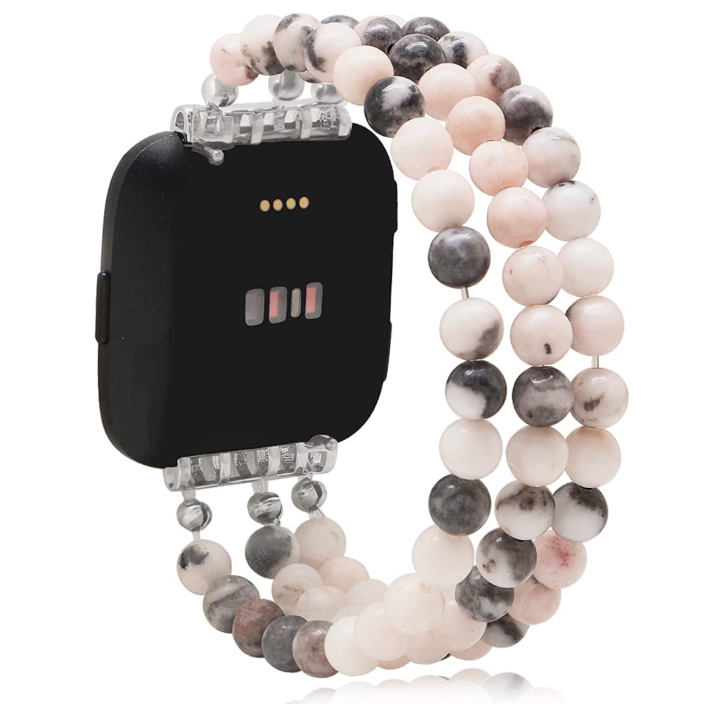 C&L Accessories Fashion Wristband Compatible with Fitbit Versa 2/Versa/Versa Lite - Soft Silicone Replacement Band for Women & Men - Perfect for Workouts, Running & Daily Wear