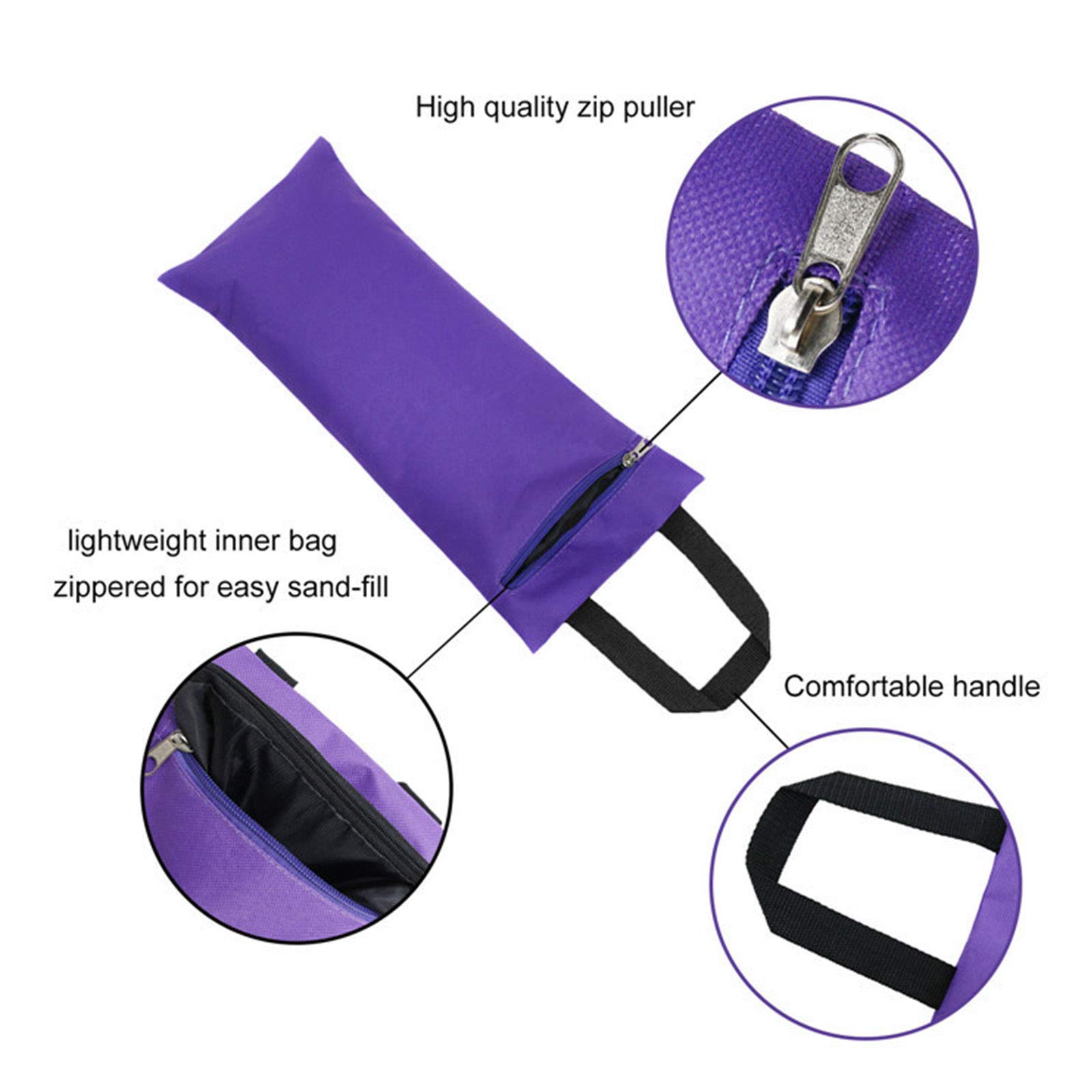 Foldable Weighted Yoga Sandbag with Single Handle - Portable Fitness Equipment for Strength Training, Yoga, Pilates & Home Workouts - Perfect for Travel & Gym Use