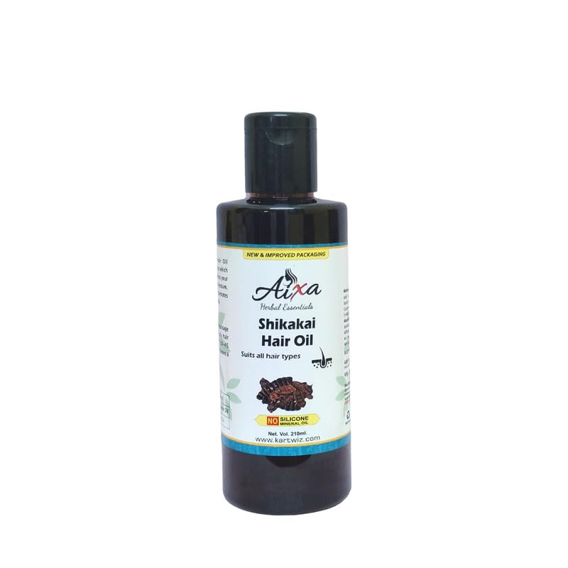 Aixa Shikakai Hair Oil - Natural Ayurvedic Hair Growth Treatment for Stronger, Shinier Hair | Paraben-Free, Sulfate-Free & Cruelty-Free Formula | 210ml Bottle | Perfect for Daily Hair Care, Scalp Massage & Split End Repair