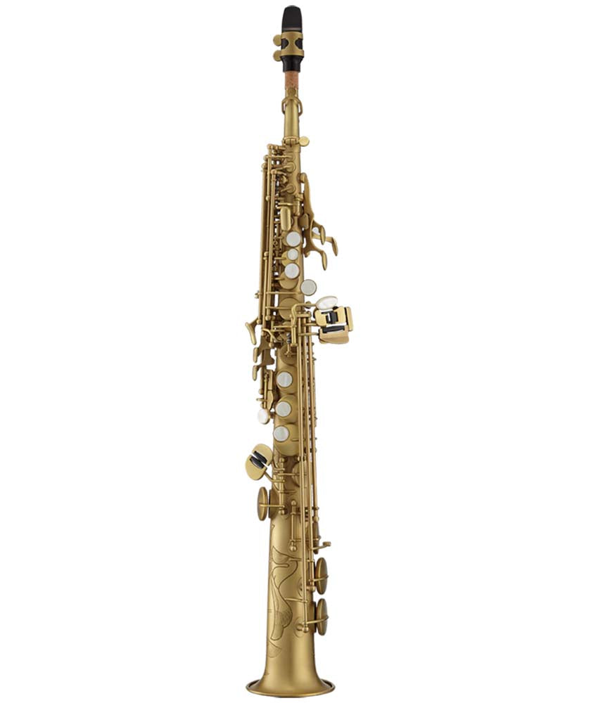 Antigua Winds SS4290 PowerBell Pro Bb Soprano Saxophone - Professional Brass Instrument for Jazz, Concert & Studio Performance