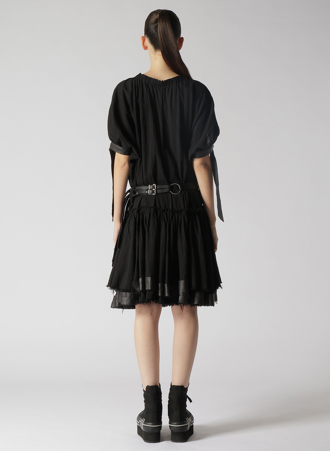 Breathable Cotton Linen Rayon Gathered Dress for Women - Perfect for Summer Outfits, Beach Vacations & Casual Wear