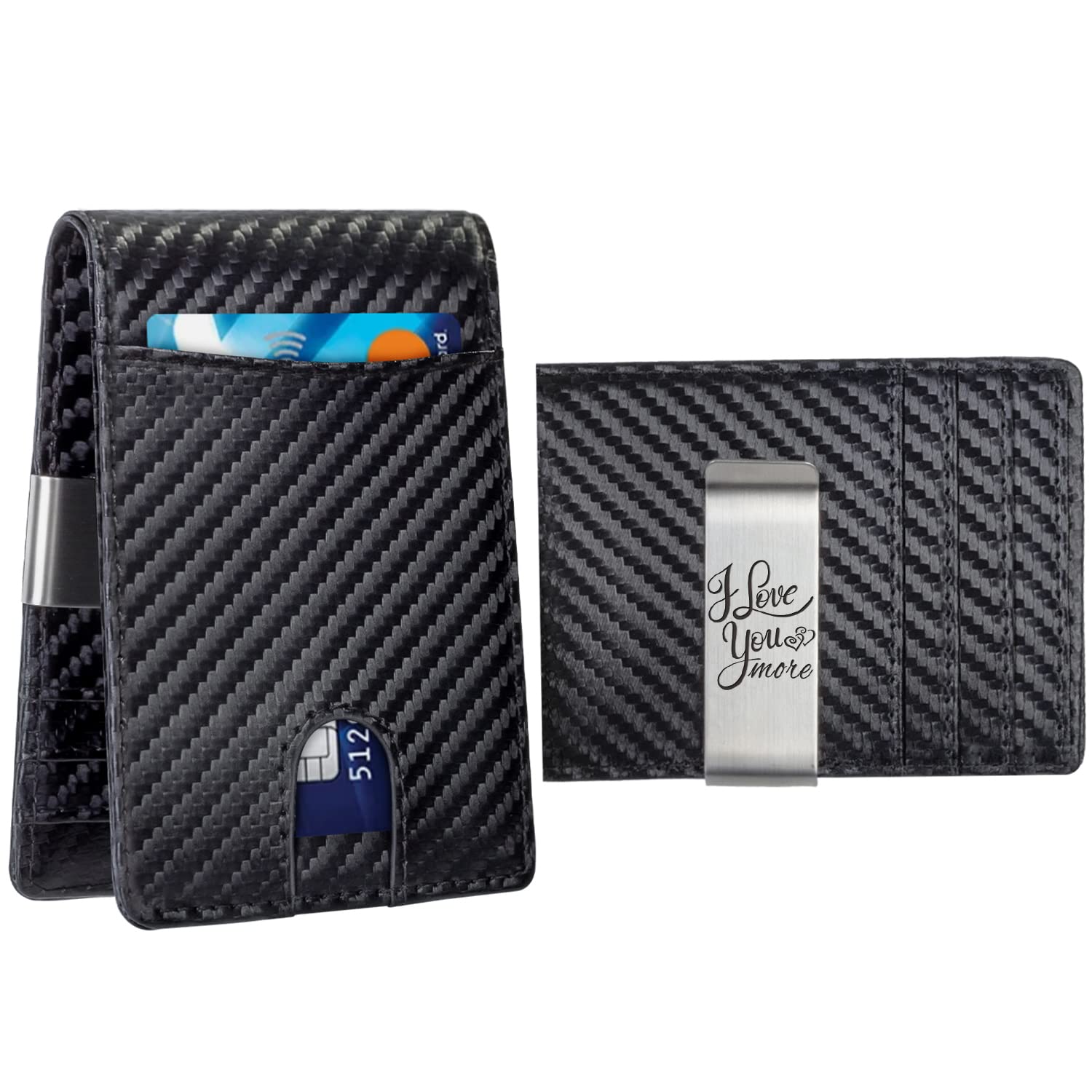 Personalized Leather Wallet for Men - Engraved Slim Bifold with RFID for Husband Gift | Birthday, Anniversary, Christmas Present