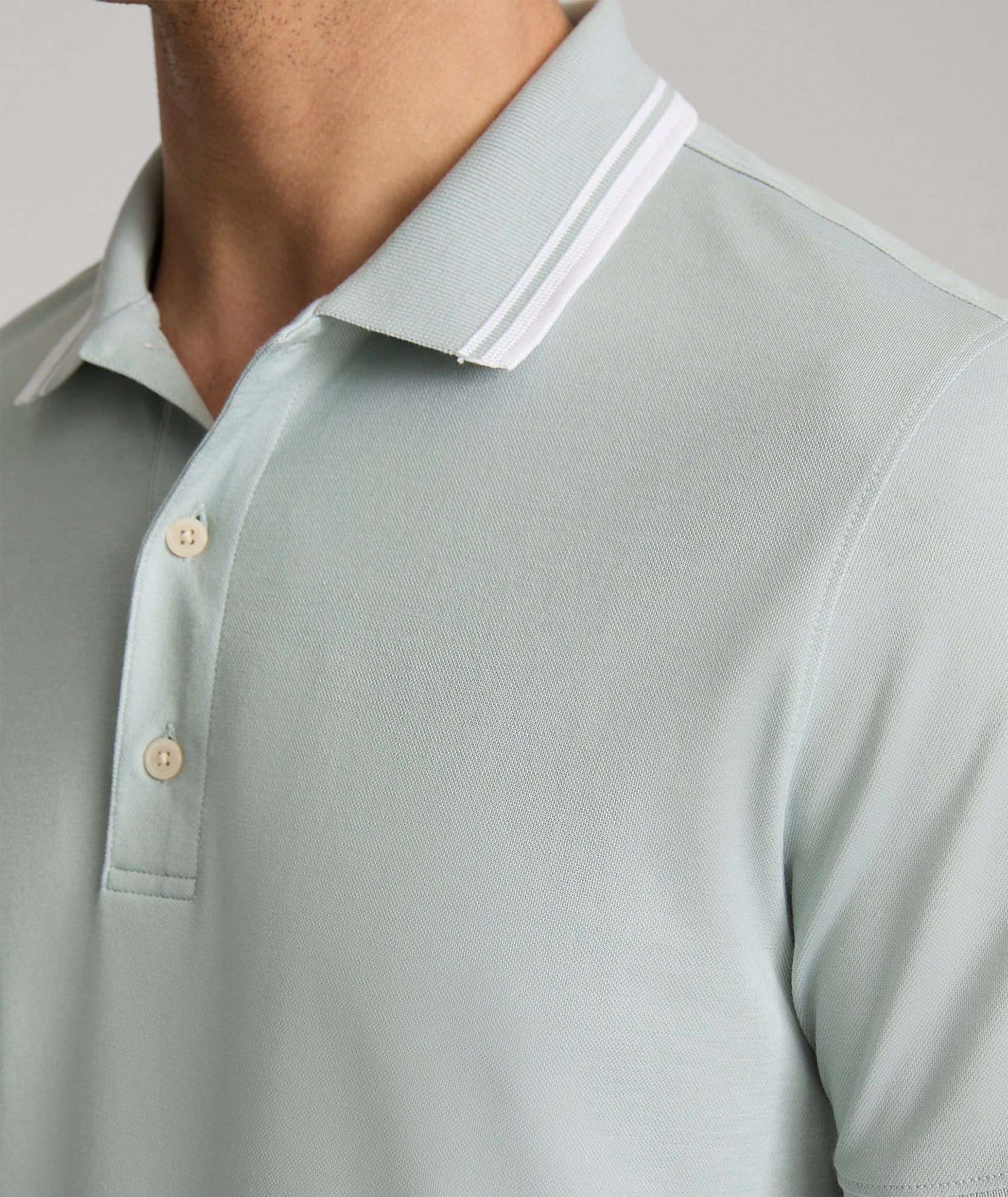 High-Performance Tipped Polo Shirt for Men - Breathable & Moisture-Wicking Golf & Tennis Apparel