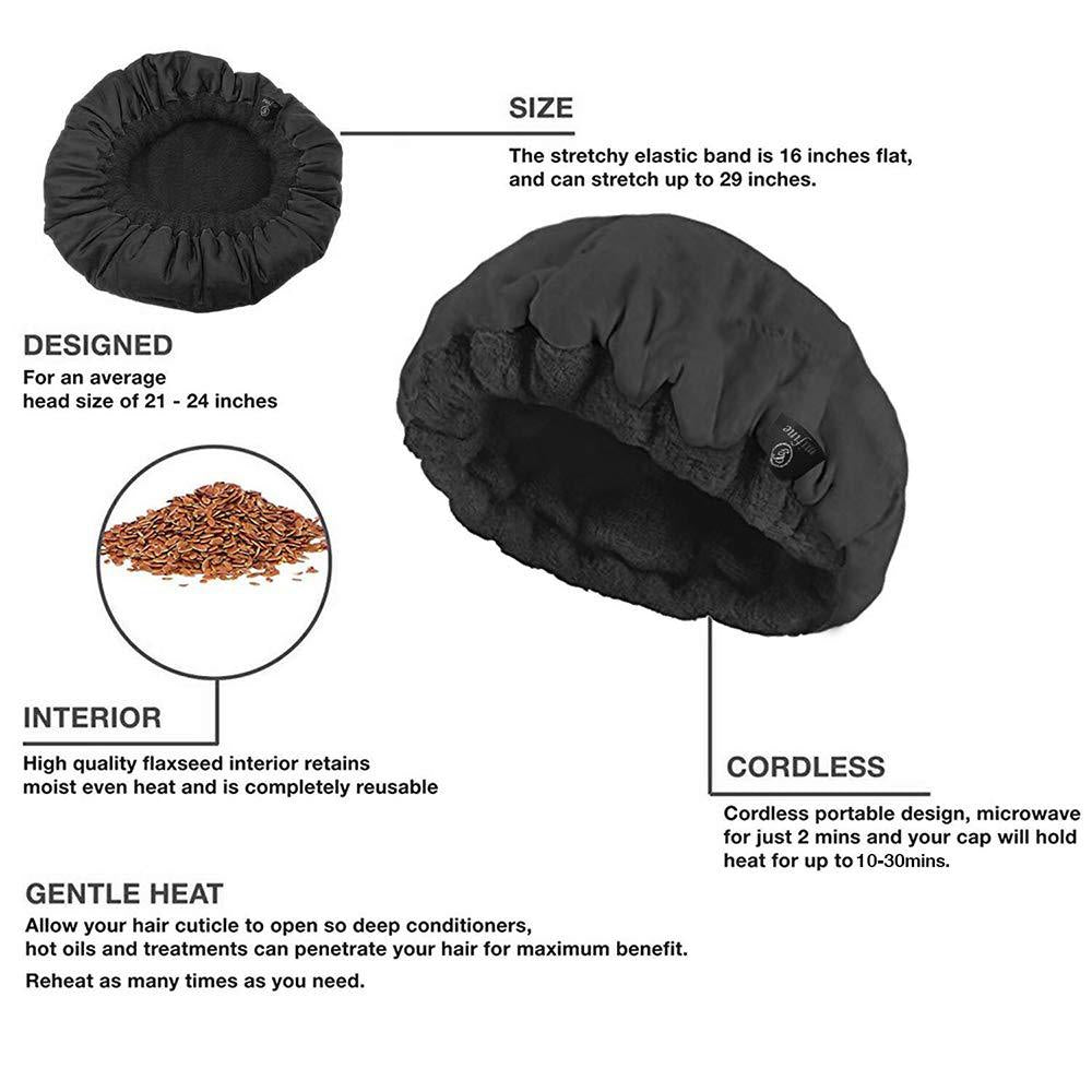 Flaxseed Oil Hair Care Cap - Deep Conditioning Treatment for Dry & Damaged Hair - Perfect for At-Home Spa & Salon Treatments