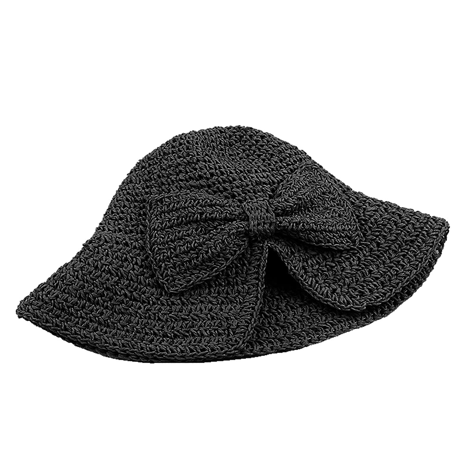 PAXOSTRO Women's Summer Straw Fisherman Hat - Casual Sun Protection Beach Bucket Cap for Ladies - Perfect for Outdoor, Travel, Beach, and Gardening