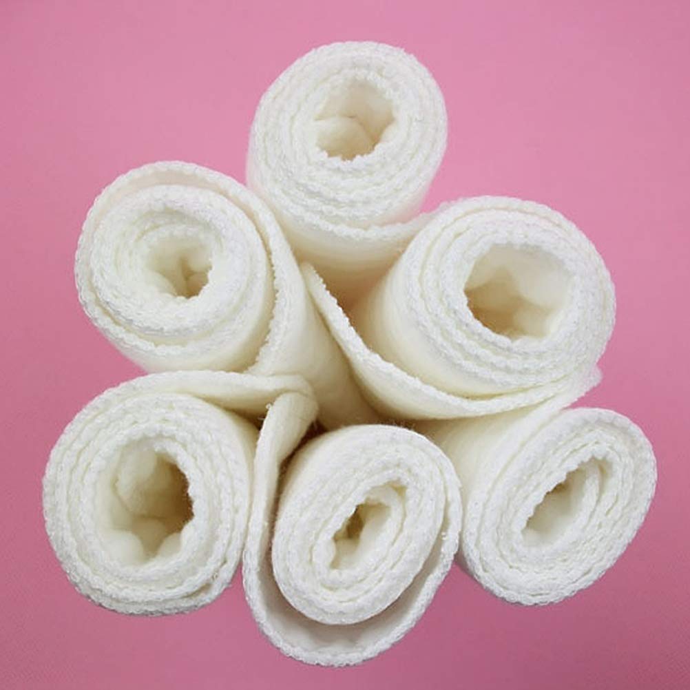 10-Pack Premium Cotton Diaper Changing Pads - 3-Layer Portable Baby Diaper Mat for Newborns & Infants - Soft, Absorbent & Washable White Changing Pads with Storage Pocket - Perfect for Travel, Nursery & On-the-Go Diaper Changes