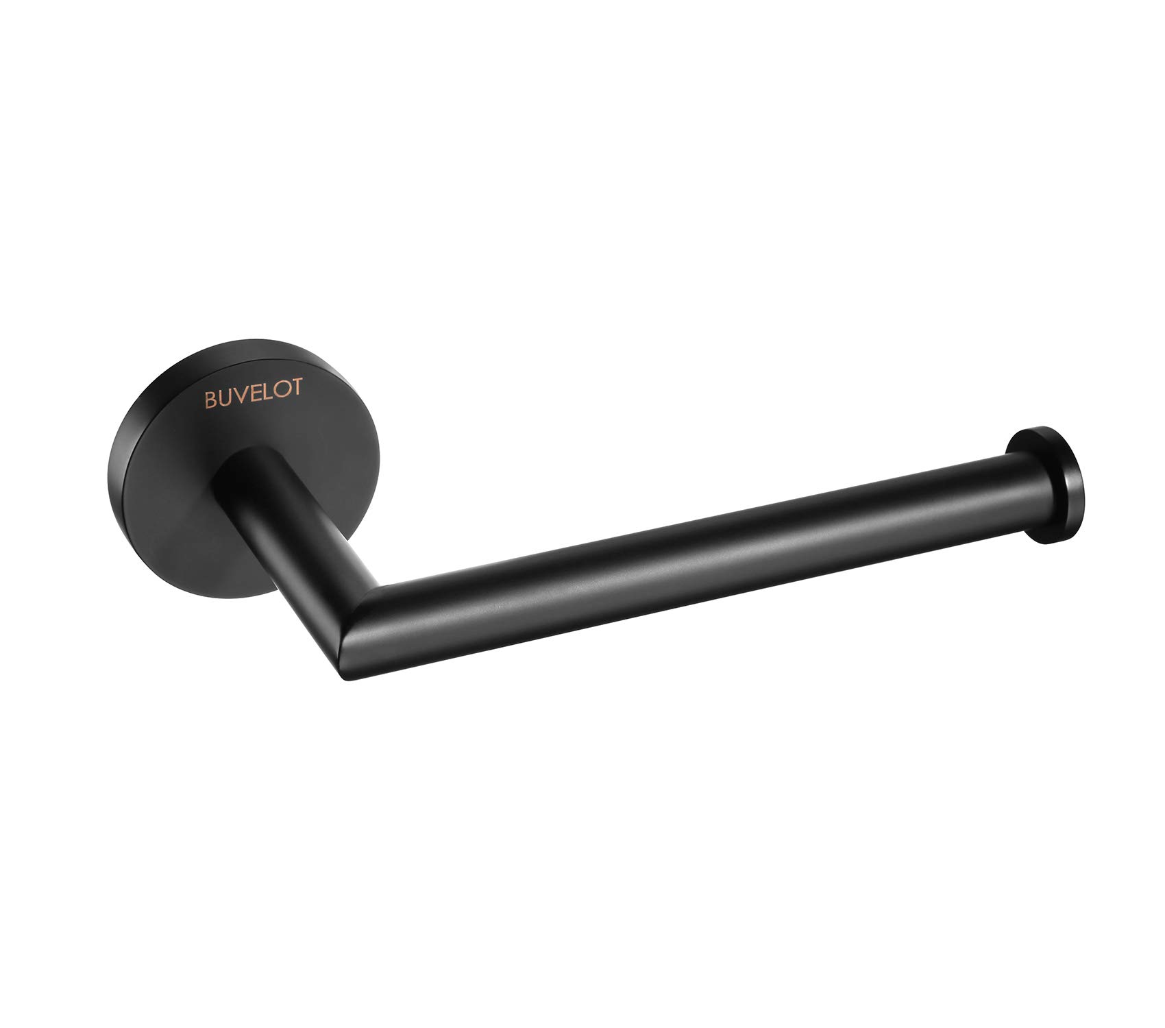 Modern Toilet Paper Holder Wall Mounted - Matte Black & Brass Bathroom Tissue Roll Holder - Leo Series 077030-MB - Perfect for Home, Office & Luxury Hotel Bathrooms
