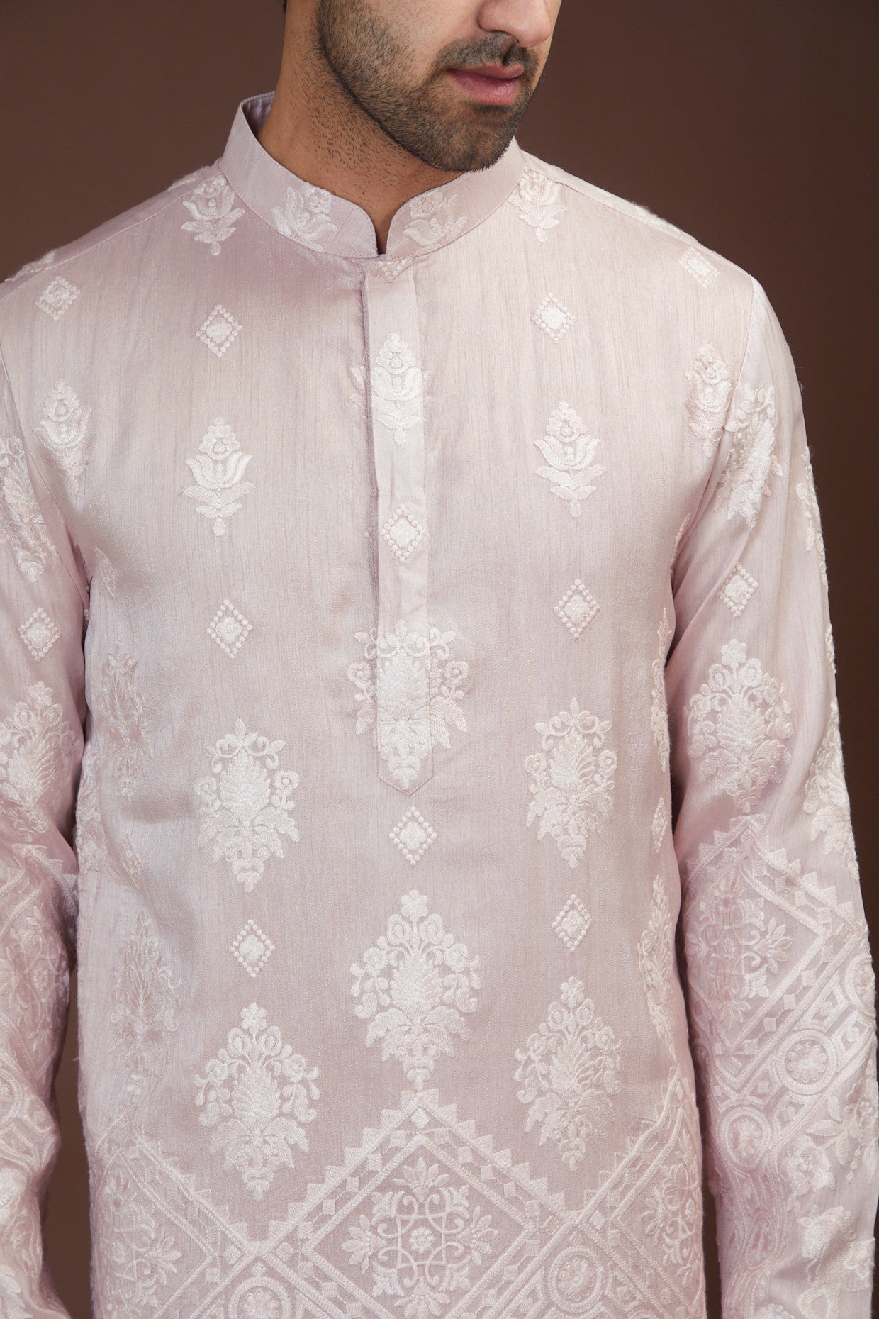 Elegant Pink Chikankari Kurta for Women - Handcrafted Embroidered Cotton Tunic - Perfect for Festivals, Weddings & Casual Wear
