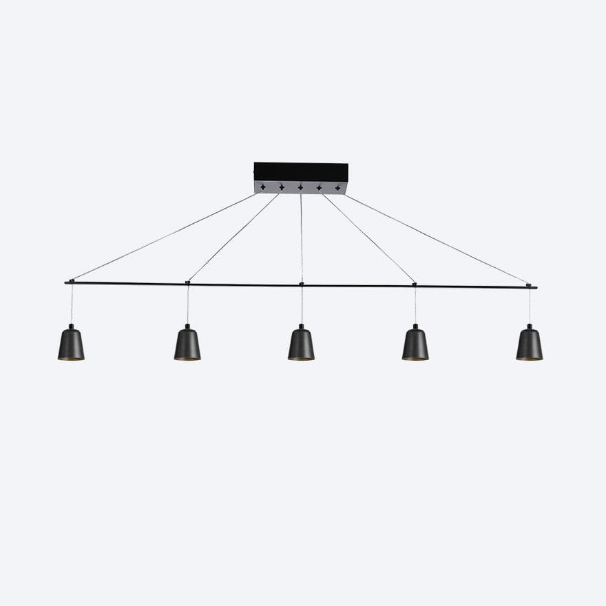 ZORO LINEAR 5 LED Pendant Light with Yosh Shade - Dimmable Modern Lighting for Kitchen Island, Dining Room & Bedroom