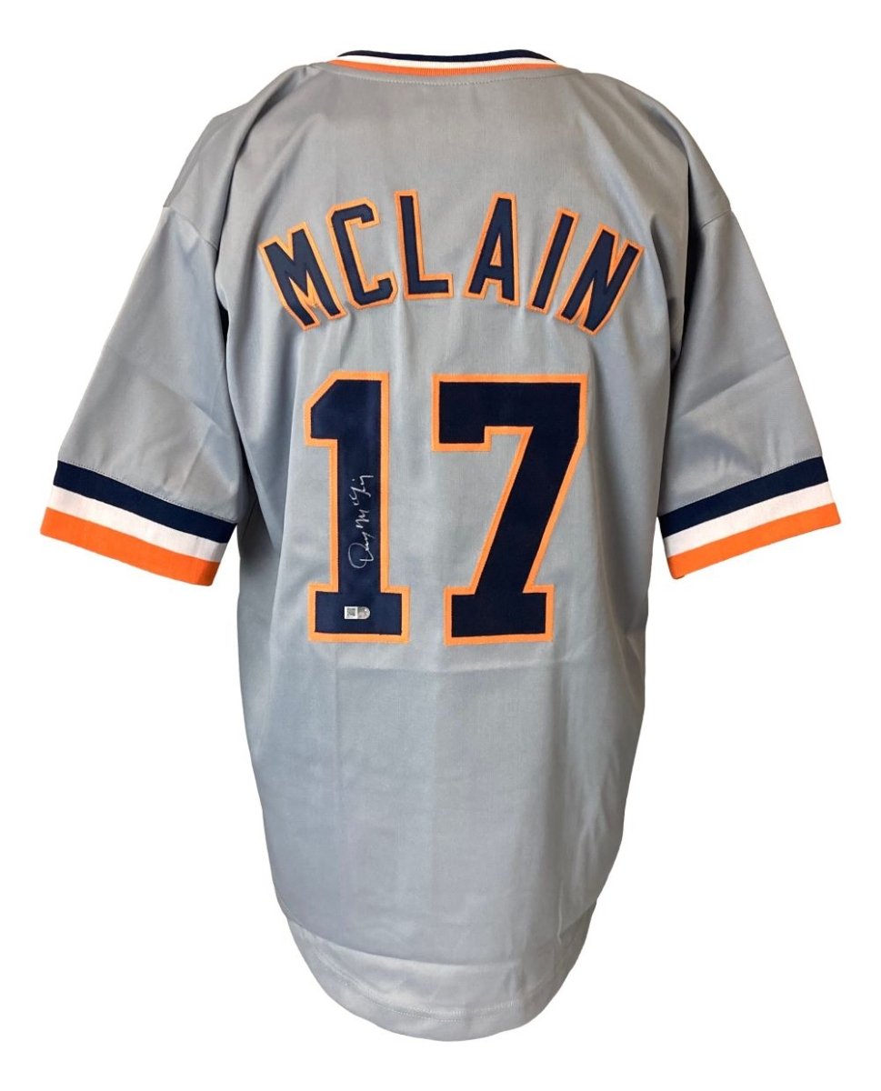 Denny McLain Detroit Tigers Autographed Gray Baseball Jersey - Signed MLB Memorabilia for Collectors & Fans - Perfect for Display, Gifts & Sports Memorabilia Collections
