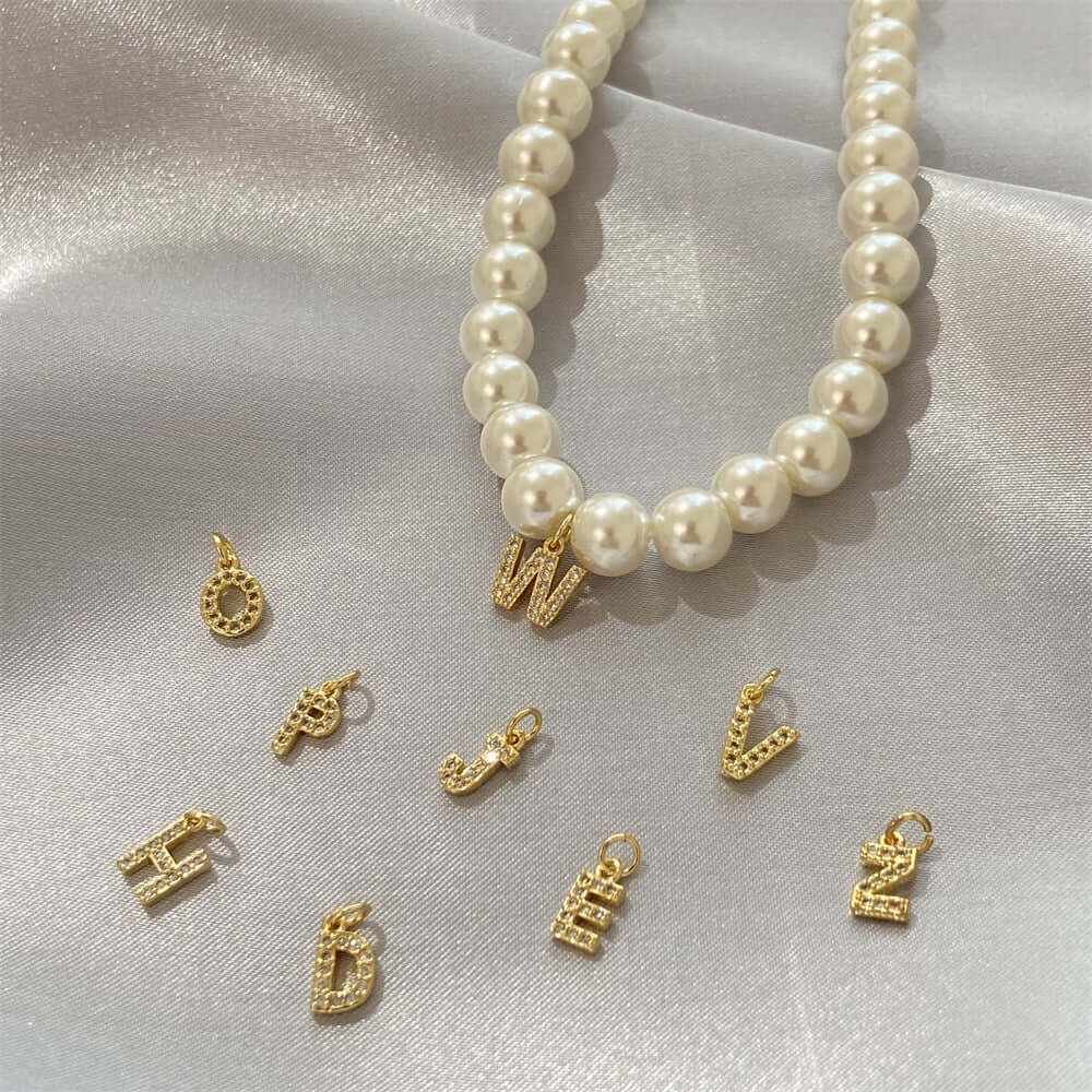 14K Gold Alphabet Charm Pendant Necklace - Personalized Initial Necklace for Women, Gift for Her | Perfect for Birthdays, Anniversaries & Everyday Wear (HSN701)
