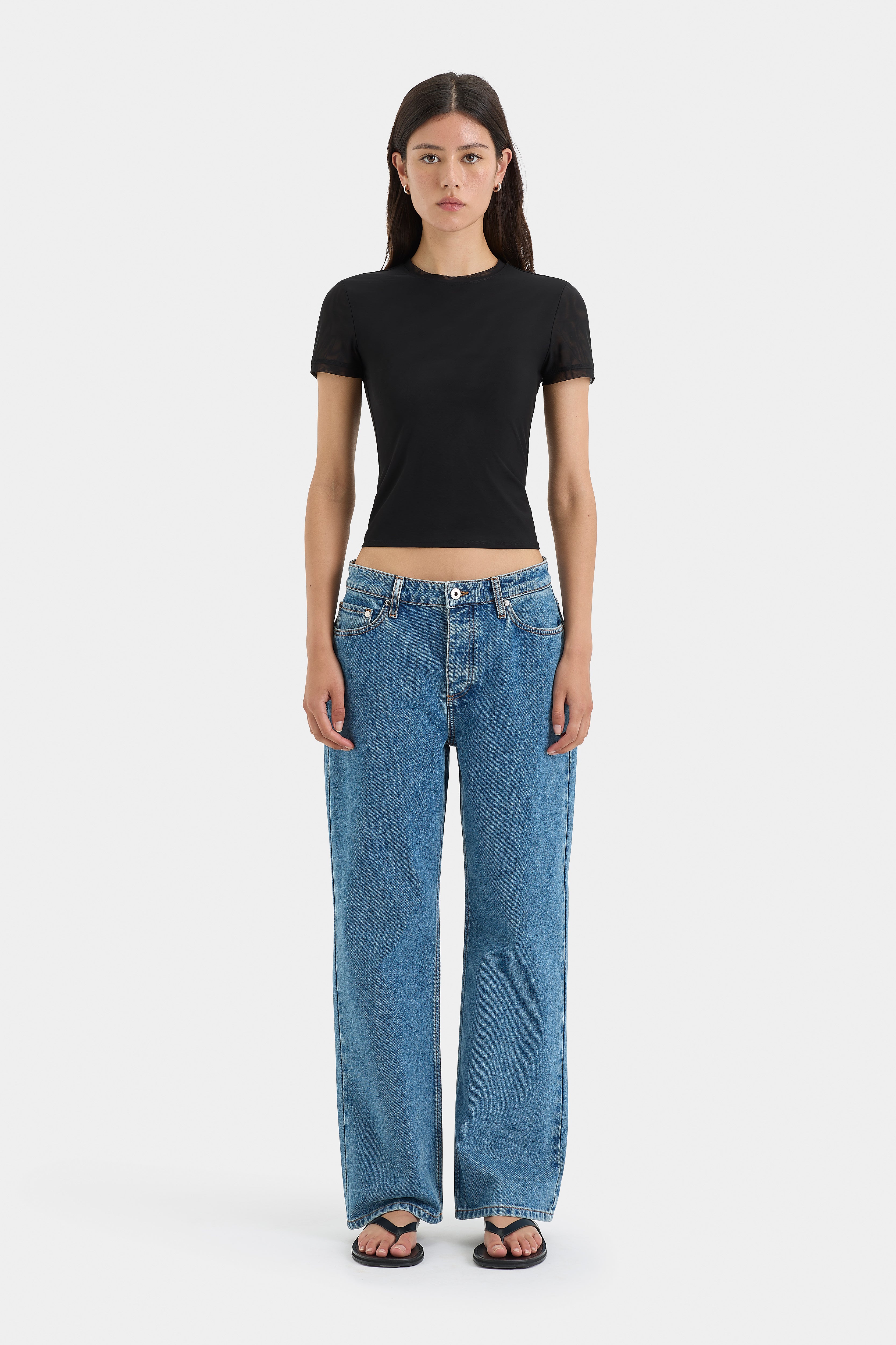 Classic Straight Leg Jeans for Women - High Waist Denim Pants with Stretch - Perfect for Casual Wear, Office & Everyday Outfits